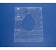 Quiltovací pravítko tvar slza 3 inch NP-H02-3