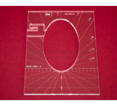 Quiltovací pravítko tvar elipsa 4 inch NP5-P01-4 (5 mm)