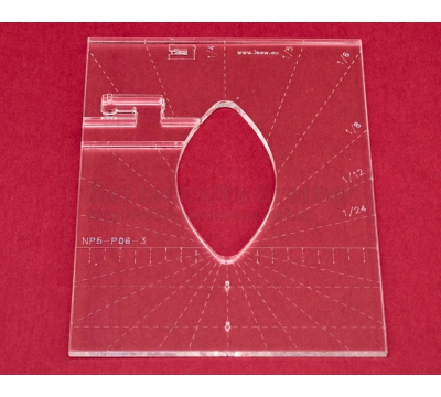 Quiltovací pravítko tvar list 3 inch NP5-P06-3 (5 mm)